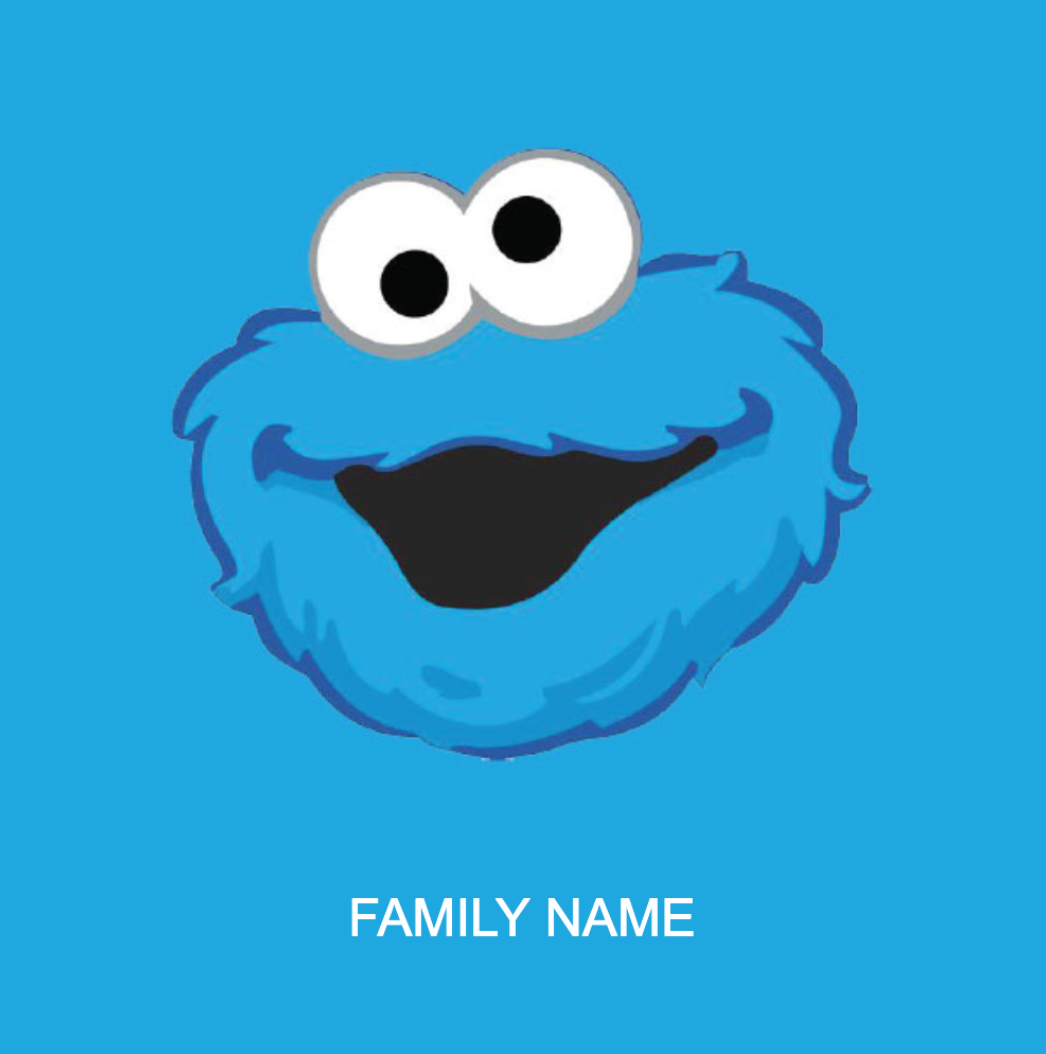 Label - Cookie Monster